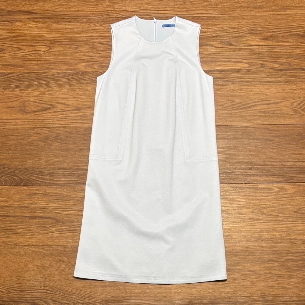J. McLaughlin Blue Alicia Midi Dress Sleeveless Crew Neck Size: XS
